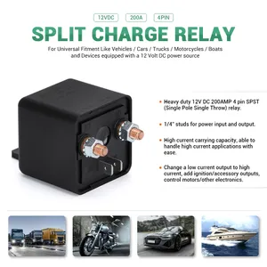 High Current Starting relay 200A 100A 12V/24V Power Automotive Heavy Current Start relay Car relay PQY-ESV04