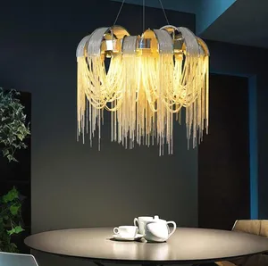 Nordic Postmodern Round Chandelier Lighting Personality Atmosphere Villa Living Room Dining Room Chandelier Creative Stair Lamps