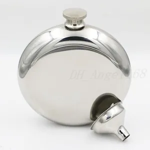 150ml Stainless Steel Hip Flask Portable Outdoor Flagon Silvery Whisky Stoup Wine Pot Alcohol Bottles with Funnel