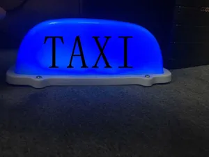 DIY LED TAXI Cab Sign Roof Top Car Super Bright Light Change Rechargeable Battery