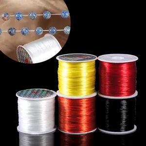 393inch Roll Strong Elastic Crystal Beading Cord 1mm for Bracelets Stretch Thread String Necklace DIY Jewelry Making Cords Line
