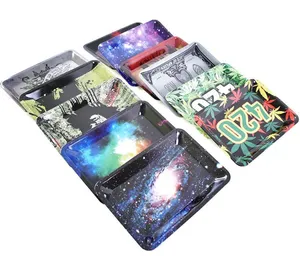 Rolling Tray 180*125*15mm Tobacco Metal Roll Trays Cartoon Hand Roller Smoking Accessories