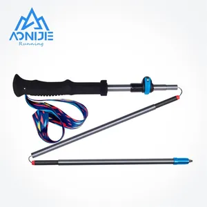 AONIJIE E4205 Lightweight Folding Collapsible Quick Lock Trekking Pole Hiking Trail Running Walking Stick Carbon Fiber 220104