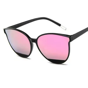 Sunglasses 2021 Retro Rose Gold Round Ladies Brand Designer Sun Glasses Shades For Women Mirror Female Plastic Oculos UV400