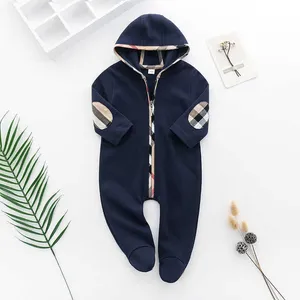 Baby Spring Autumn Baby Rompers Boy Clothes Hooded Romper Cotton Newborn Baby Girls Kids Designer Infant Jumpsuits Clothing