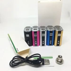 Mini 10W Battery 1050mAh VV Variable Voltage Box Mod 5 Colors With USB Cable eGo Connector Adapter For 510 Thread Thick Oil Cartridge