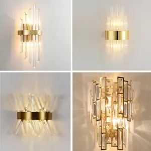 Crystal Indoor Decorative Modern LED Wall Lamps For Bedroom Bedside Living Study Room Corridor Aisle Home Lighting