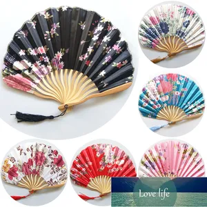 Vintage Style Silk Folding Fan Chinese Pattern Bamboo Folding Fan Dance Birthday Party Art Craft Gift Wedding Prom Home Decor Factory price expert design Quality