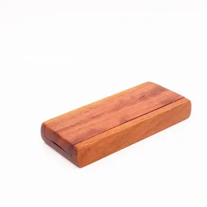 Portable Double Cigar Tube Natural Wood Storage Box Smoking Stash Case Standing Show Tobacco Cigarette Preroll Rolling Packing Container