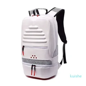 backpack Man and woman PU fashion cement crack basketball backpack outdoor Leisure splice Mountain climbing tourism student school bag new