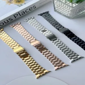 Bracelet for apple watch 7 6 strap 40mm 44mm slim Stainless Steel band watch series 5 3 38mm 42mm women Girls Wristband