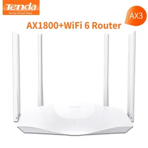 Tenda AX1800 AX3 WiFi 6 Wireless Wifi Router Dual-Band 2.4GHz 5GHz Gigabit Port OFDMA Repeater Signal Amplifier PPPoE 210607