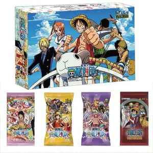 Japanese Anime cards One Pieces Luffy Zoro Nami Chopper Franky Paper Collections Card Game collectibles Battle Child gife Toy AA220314