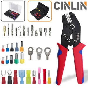 Crimp Pliers Multiple Crimping Dies Set Wire Dupont Terminals Tools For Heat Shrink Connectors Non-Insulated Ferrule Terminals 211110