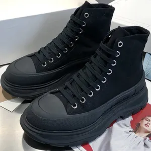 2021 Womens Boots Ladies Boot Good Quality Canvas Short Designer Female Fashion Woman Ankle Booties Platform Ladie Shoes All Black