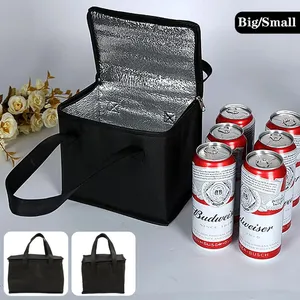 Storage Bags Nonwoven Lunch Cooler Bag Portable Ice Pack Food Packing Container Picnic Insulated Thermal Delivery Organizer
