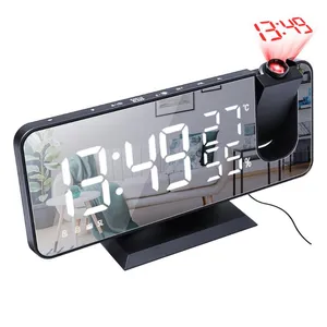Other Clocks & Accessories 1pc LED Digital Alarm Clock Watch Table Electronic Desktop USB Wake Up FM Radio Time Projector Snooze Function 3