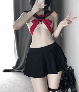 NXY Sexy set Women Erotic Maid Waitress Servant JK School Sailor Uniform Christmas Anime Cosplay Costume Lingerie Top Pleated Skirt 1215