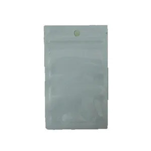 White + Clear Plastic Packaging Bag Self Seal Zipper Zip Packing Bags Pouches Retail Ziplock Ziploc Package Polybag With Hang Hole