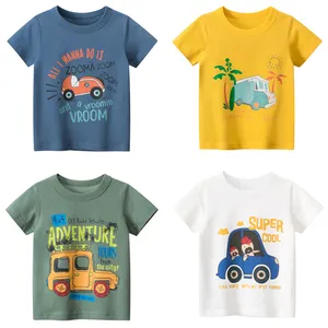 kids boys clothes cotton short sleeve tshirts car bus cartoon children clothes 29 years kids summer clothing