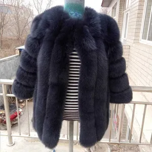 2021New Arrival 60% Pure Handmade Knitted Ostrich Feather Fur Coat Women Factory Fur Jacket SR142 Y0829