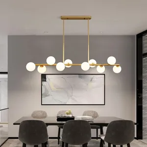 Creative Dining Room Bubble Pendant Lamp Nordic Modern Strip Light Black Gold Hotel Home Art Decor Bar Table Top Chandeliers Nordic Style Ball Lamps
