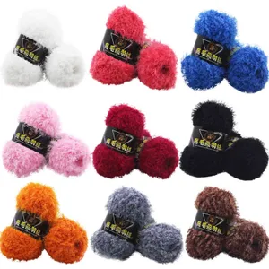 1PC Faux Fur Yarn Long Hair Mohair Wool Cashmere for Hand Knitting Crochet Sweater Thread Baby Clothes Scarf Fluffy Mink Yarn Y211129