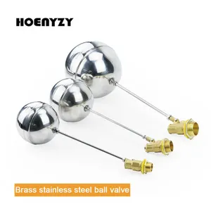 1/2" 3/4" 1" Brass Float Cold and Water Tank Floating Ball SS201 Stem Flow Control Cistern/Expansion Tanks 210727