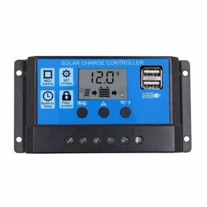 12V 24V LCD Auto Work Solar Charger-Controller PWM Dual USB Output Charger Battery Chargers HD Display 3A-W88 type