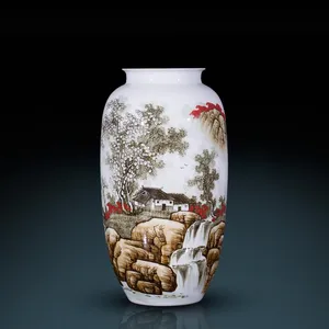 Vases Jingdezhen Hand Painted Flower Vase High Ornament Classical Chinese Style Collection Decoration Large Porcelain Ceramic