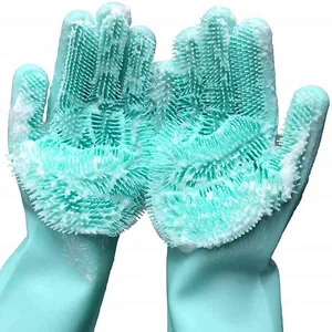 250 Grams Magic Dishwashing Cold Hot Proof Silicone Cleaning Sponge Gloves for Housework Kitchen Bathroom Pet Washing