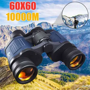 60x60 High Power Binoculars With Coordinates BAK4 Portable Telescope LowLight Night Vision Hunting Sports Travel Sightseeing