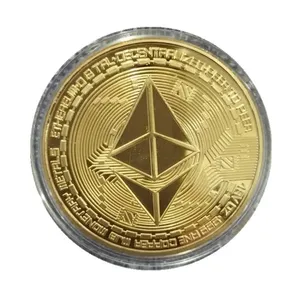 Ethereum Commemorative Coin: Creative Gold/Silver-Plated Art Collection | Physical Gift