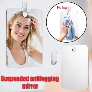 Mirrors Acrylic Anti Fog Shower Mirror Bathroom Fogless Free Travel Washroom For Man Shaving Not Easy To Break