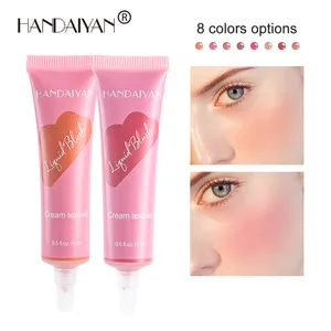 HANDAIYAN 8 Colors Liquid Blush Long Lasting Natural Retouching Face Contour Makeup Brightens Skin Cosmetic Blusher