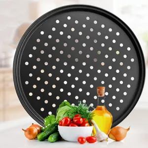 Stainless Steel Non-stick Round Cake Pan Microwave Oven Baking Dishes Pans Pie Tray Baking Pizza Pan New