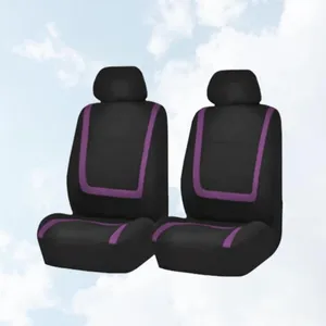 Car Seat Covers 4 Pcs Cover Universal Auto Thicken Wear Resistant Protector Mat Interior Accessory (Purple)