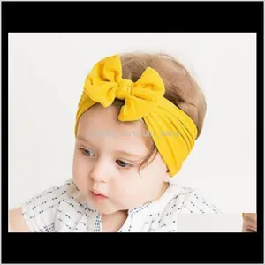 Born Baby Headbands Turban Hair Bow Headband For Girls Headwrap Textured Nylon Elastic Kids Diy Hair Accessories