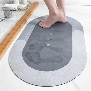 Bath Mat Super Absorbent Non slip Diatom Mud Bathroom Rug Quick Drying Bath Shower Rug Kitchen Entrance Door Mats Home Floor Mat 211130