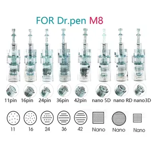 30 pcs Bayonet Cartridge Replacement for Dr.pen M8 Micro Needle 16 Pin/11 Pin/36 Pin/5D Nano Micro Skin Needling Tip Derma Stamp 210323