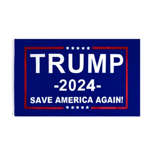 3x5ft Durable Polyester 2024 Trump Flag for USA Presidential Campaign - Show Patriotic Support