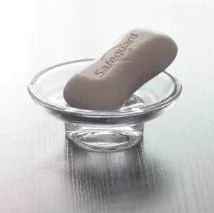 transparent glass soap dish bathroom accessory