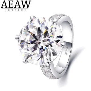 10ct Classic style 925 sterling silver & 14K Gold ring Diamond jewelry Moissanite ring Wedding Party Anniversary Ring For Women