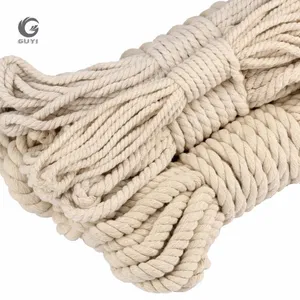 Yarn 5-20mm Cotton Rope Natural Color Cord DIY Macrame Handmade Home Decorative String 10m lot1