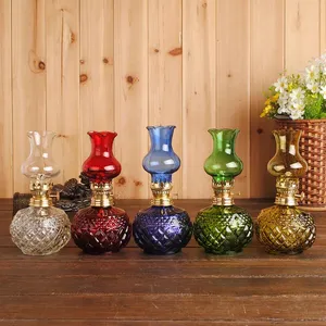 Candle Holders Indoor Oil Lamp Classic With Clear Glass Lampshade Home Church Supplies