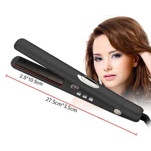 Infrared Women Hair Straighteners Brush Anion Flat Iron Hairs Straightening Comb Tourmaline Ceramic Plate Brush Salon Care