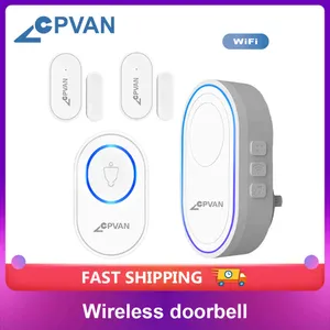 CPVAN Wireless Smart WIFI Doorbell Strobe Siren Tuya App 58 Sound Compatible Home Security Alarm System