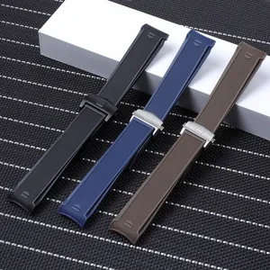 21mm Style Rubber Watch Strap Waterproof Bracelet Watchband for TAG HEUER AQUARACER 300 WAY201B CALIBRE 5 Accessories