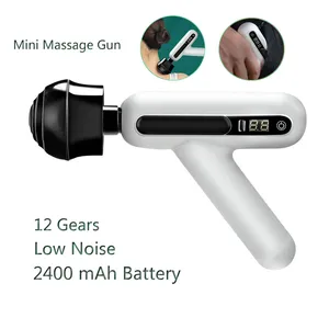 20pcs 12 Gear Mini Full Body Massager Electric Deep Muscle Relaxation Pain Relief Slimming Shaping Fascia Massage Gun Low Noice Therapy Machine