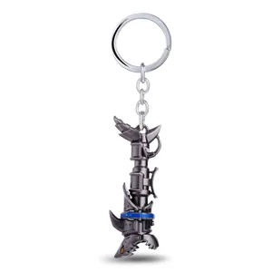 League of Legendes Jinx Cannon LOL Keychain Metal Key Rings for Gift Key Chain Jewelry for Car